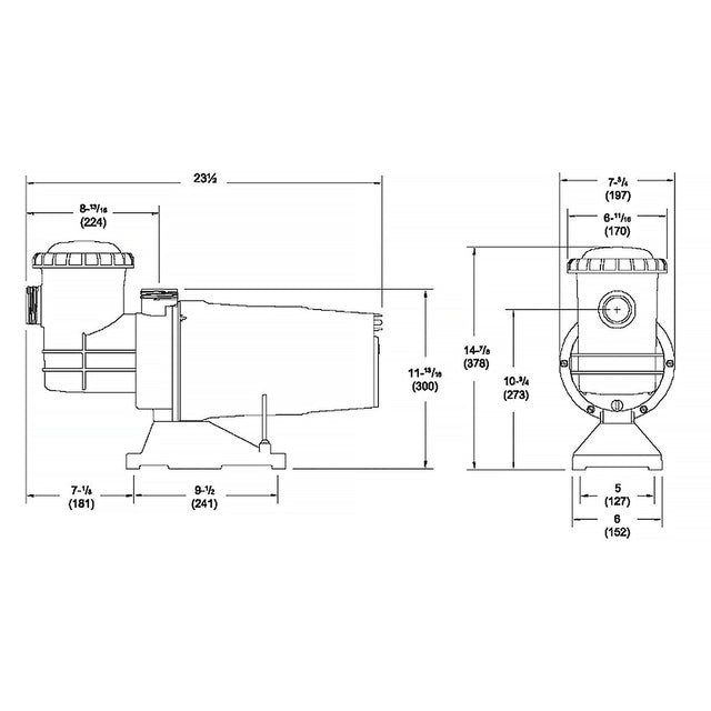 Bomba para piscinas elevadas Carvin Maxi de 1,5 HP