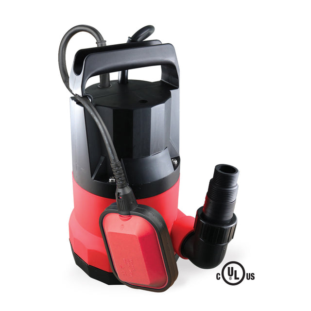 Bomba sumergible de 1/3 HP con flotador; Capacidad 6000 L/h