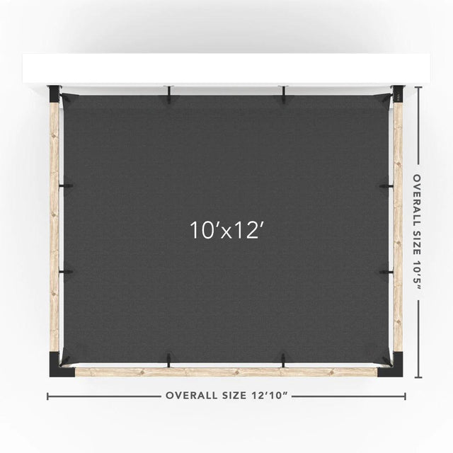 Wall Mount Pergola Kit with Shade Sail for 4x4 Wood Posts