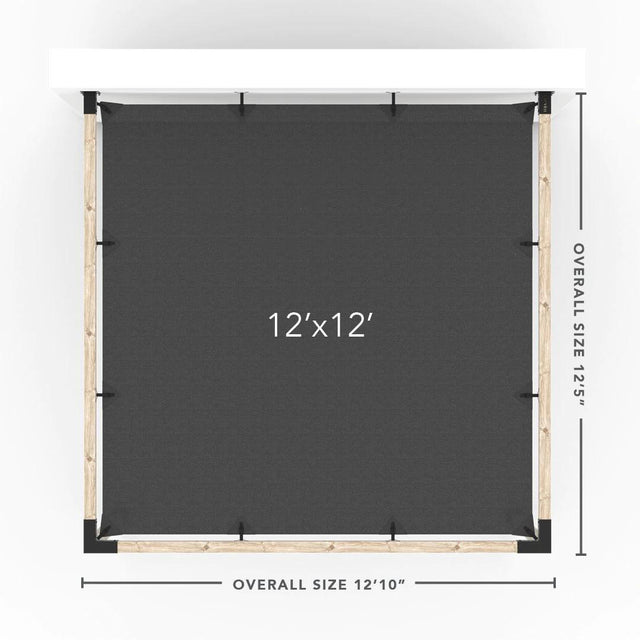 Wall Mount Pergola Kit with Shade Sail for 4x4 Wood Posts