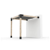 Kit de pergola à montage mural avec VOILE D'OMBRAGE pour poteaux en bois 6x6