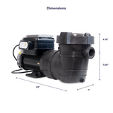 Bomba para piscinas elevadas de velocidad variable GoPool AG1 de 1,5 HP
