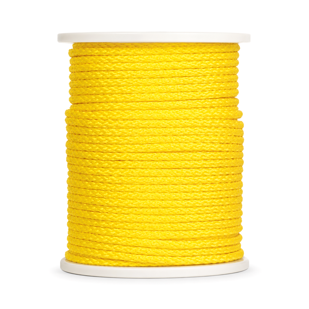 Corde Jaune 1/4'' - Rouleau de 1300' - Attache pour Filet Mesh