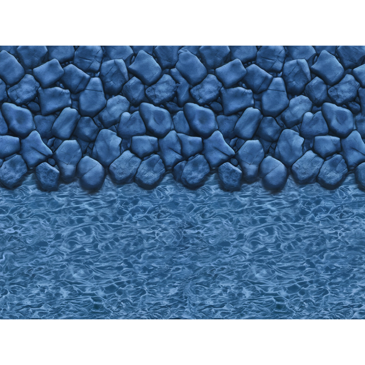 Boulder Swirl Overlap 12' Round & Wall 48'' to 54'' - Above Ground Pool Liner