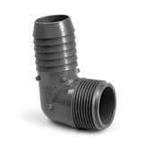 Coude Combiné 90° PVC Gris (Coché X Vissé Mâle)