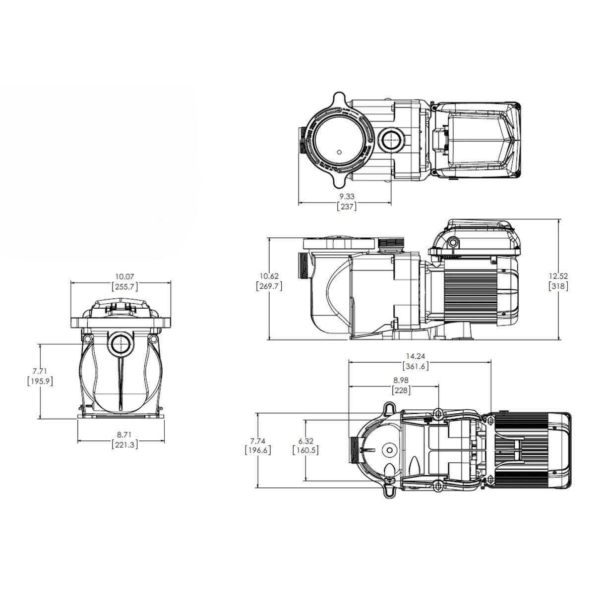 Pentair SuperFlo VST 1.5 HP à Vitesse Variable - Pompe pour Piscine Creusée