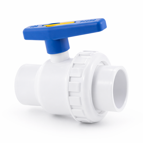 Valves à bille 2 voies (collé femelle x collé femelle) -  PVC Schedule 40 Blanc