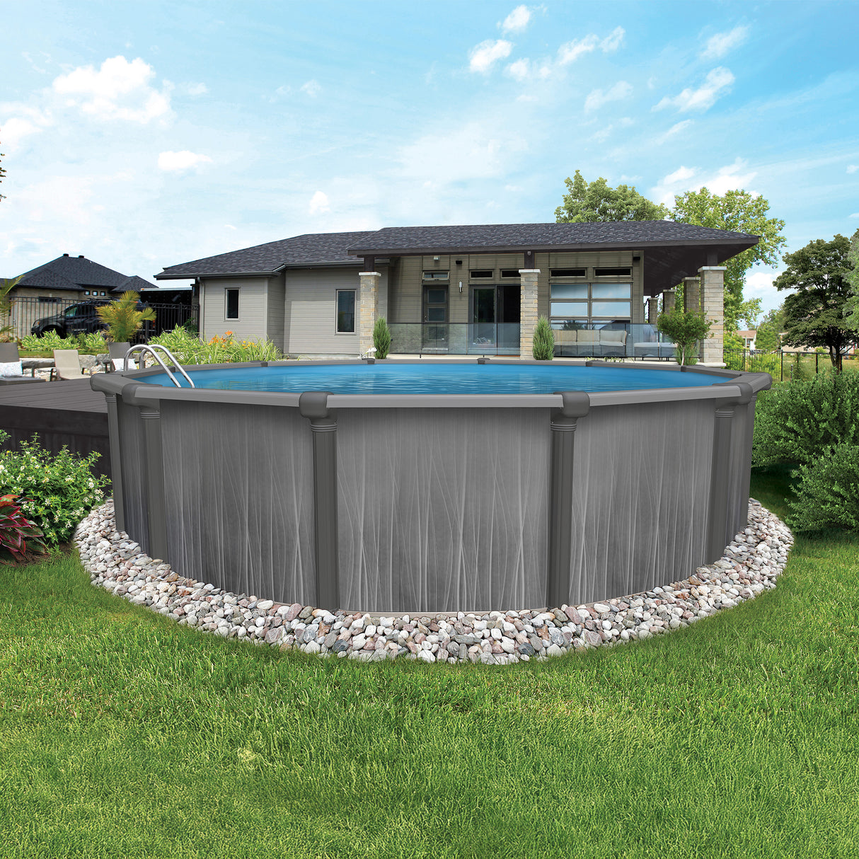GoPool Greyson Full Resin 24' Round & 52" Wall - Above Ground Pool