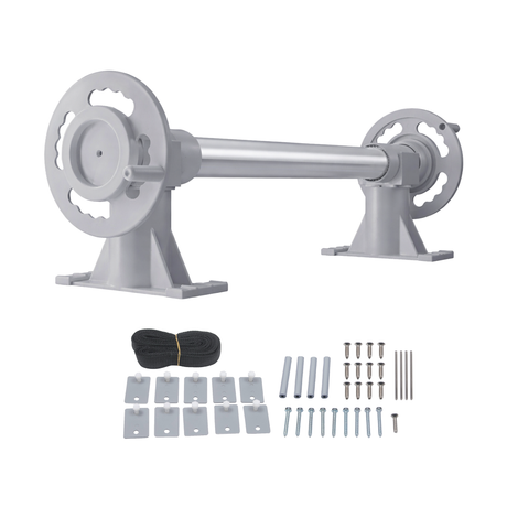 SCR1 - Enrouleur de Toile Solaire pour Piscine Hors Terre (AVEC TUBE pour piscine jusqu'à 21')