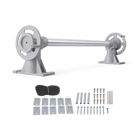 SCR1 - Enrouleur de Toile Solaire pour Piscine Hors Terre (AVEC TUBE pour piscine jusqu'à 33')