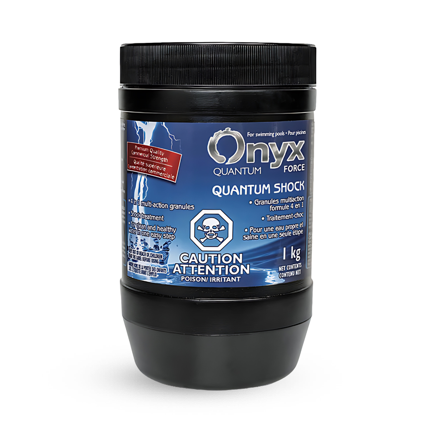 Cloro granulado estabilizado Onyx Quantum Shock 90% con alumbre y cobre - 1 kg