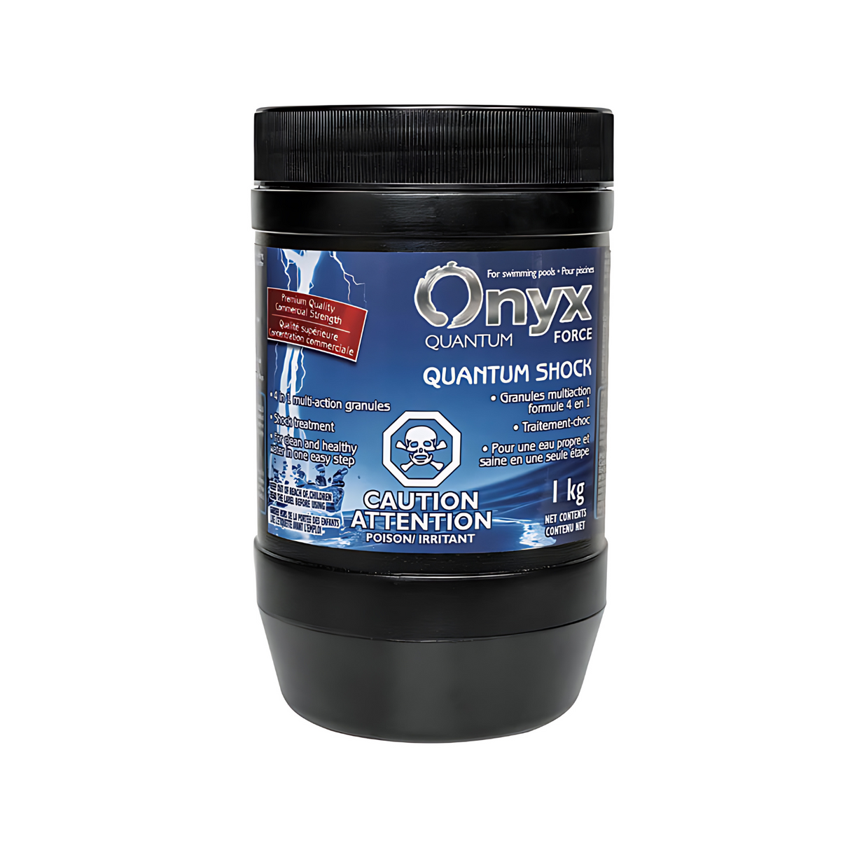 Onyx Quantum Shock de 1KG - Chlore Granulé Stabilisé à 90% avec Alun et Cuivre