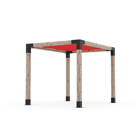 Kit de pérgola con vela de sombra para postes de madera de 6x6