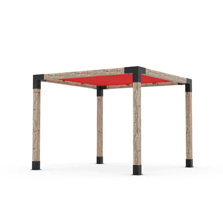 Kit de pérgola con vela de sombra para postes de madera de 6x6