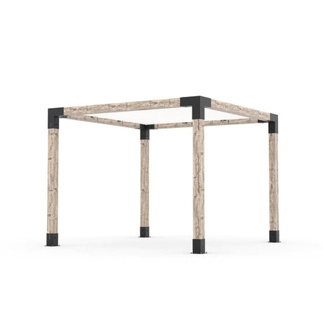 Kit de pérgola con vela de sombra para postes de madera de 6x6