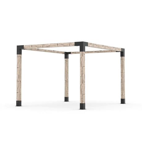 Kit de pérgola con vela de sombra para postes de madera de 6x6