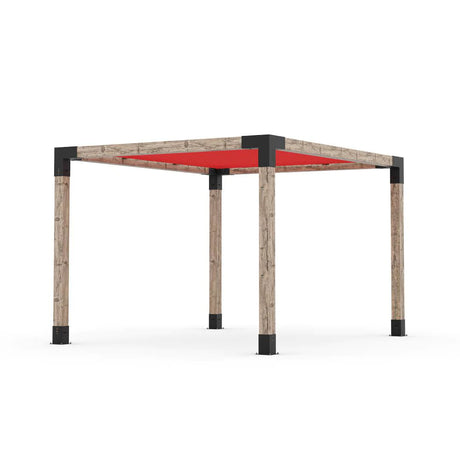 Kit de pérgola con vela de sombra para postes de madera de 6x6