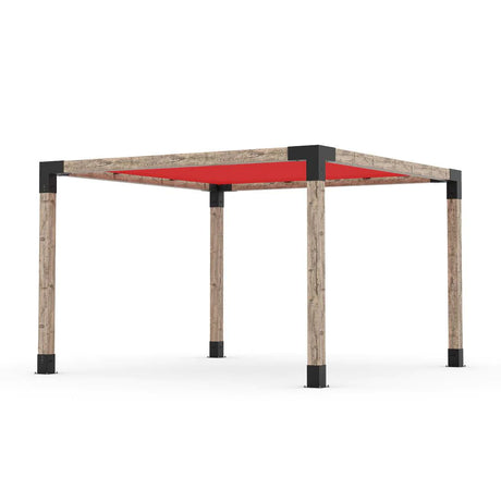 Kit de pérgola con vela de sombra para postes de madera de 6x6