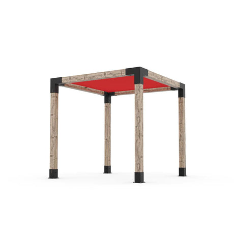 Kit de pérgola con vela de sombra para postes de madera de 6x6