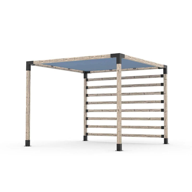 Kit pérgola con poste de pared y LONA DE SOMBRA para postes de madera 4x4