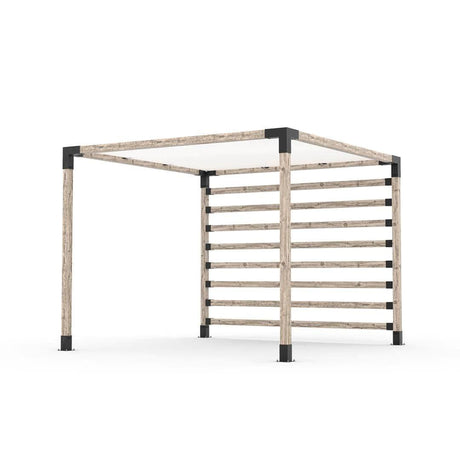 Kit pérgola con poste de pared y LONA DE SOMBRA para postes de madera 4x4