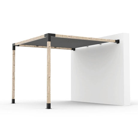 Kit de pérgola de montaje en pared con vela de sombra para postes de madera de 4 x 4