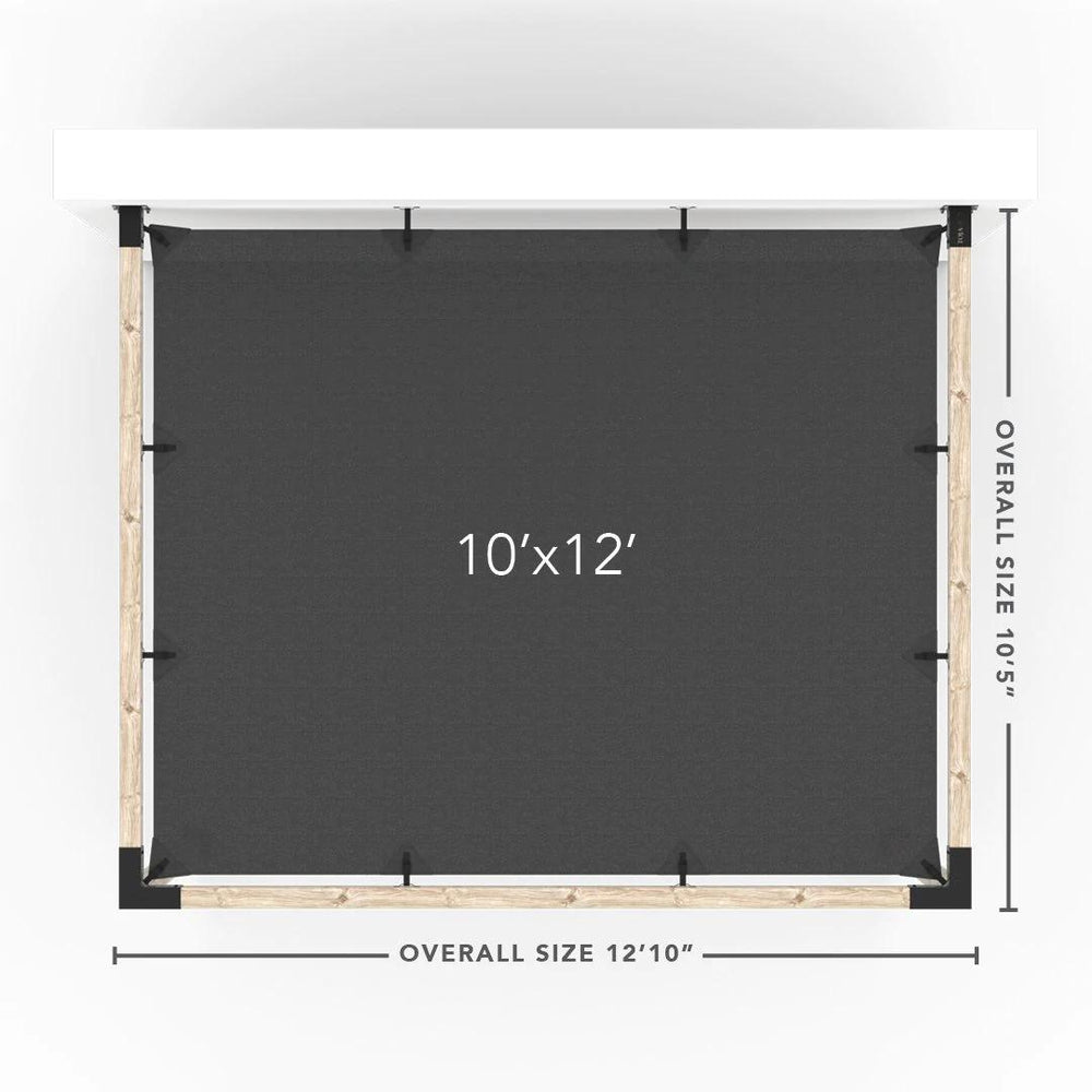 Wall Mount Pergola Kit with Shade Sail for 4x4 Wood Posts