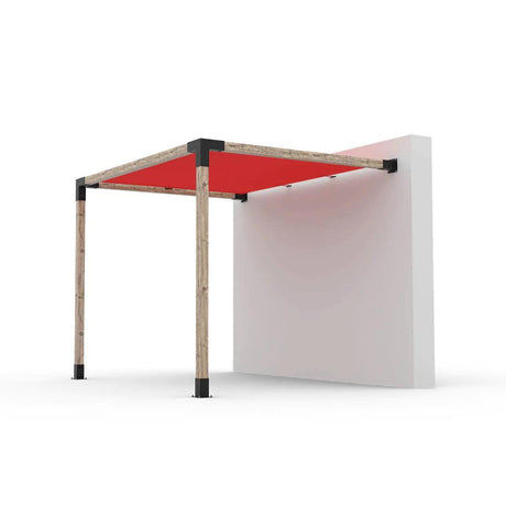 Kit de pérgola de montaje en pared con vela de sombra para postes de madera de 4 x 4