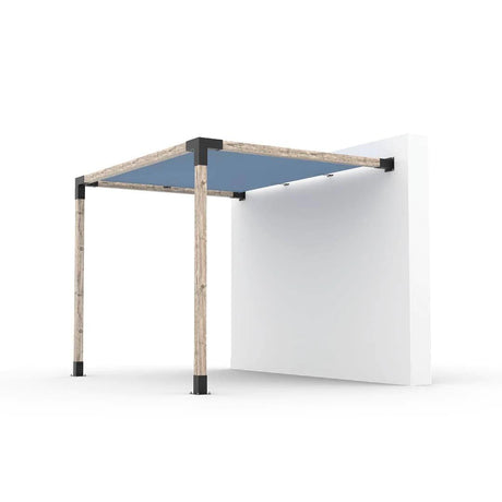 Kit de pérgola de montaje en pared con vela de sombra para postes de madera de 4 x 4