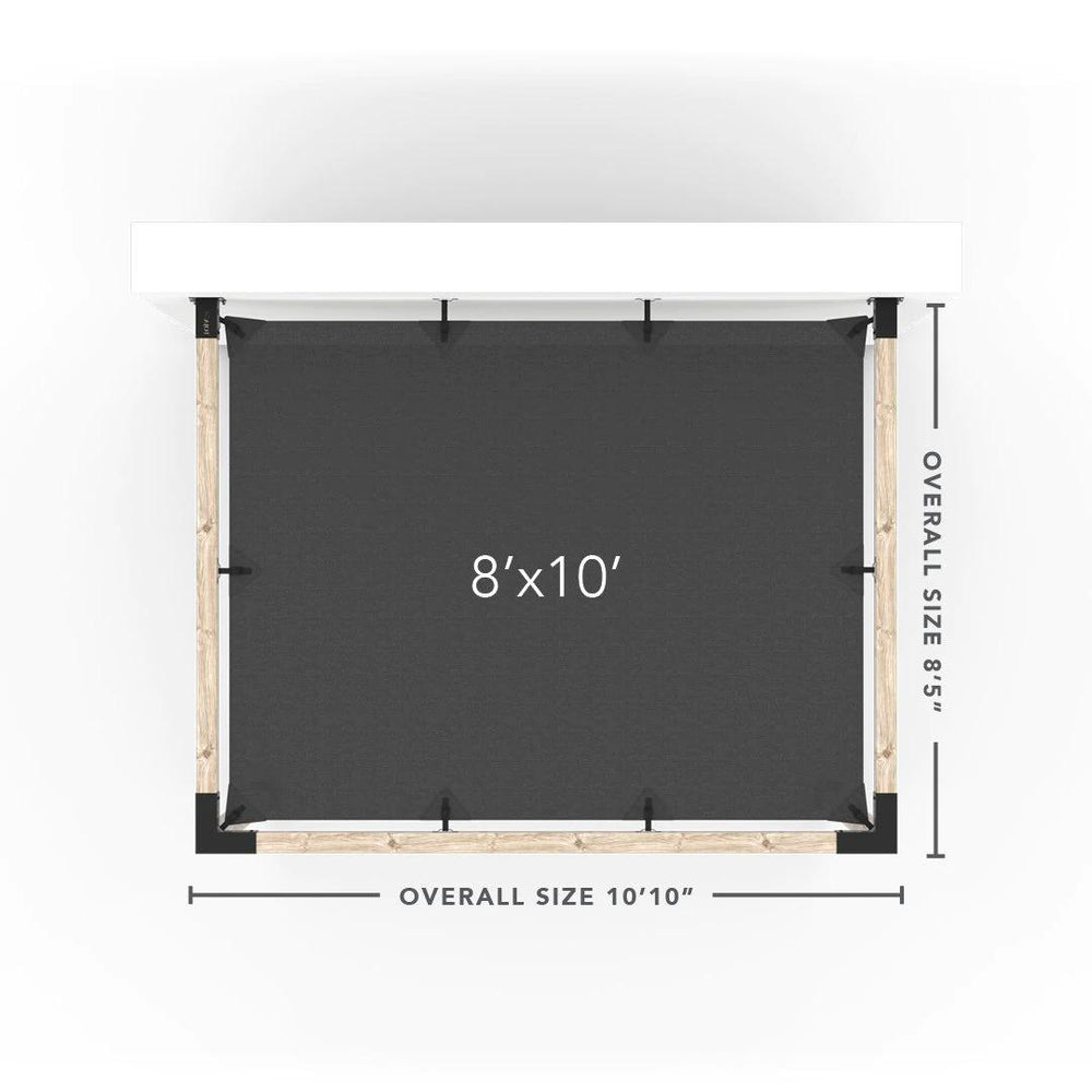 Wall Mount Pergola Kit with Shade Sail for 4x4 Wood Posts