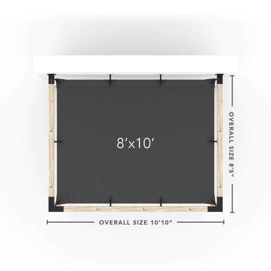 Kit de pérgola de montaje en pared con vela de sombra para postes de madera de 4 x 4