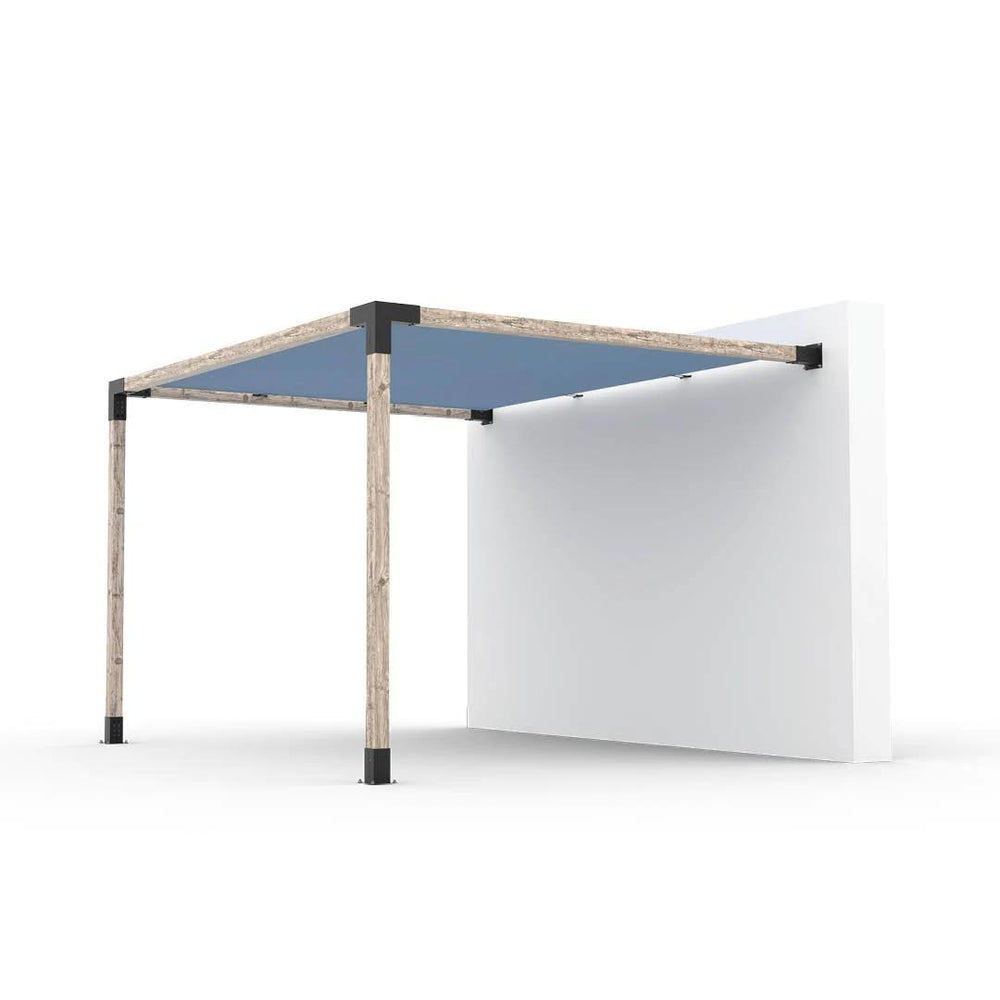 Wall Mount Pergola Kit with Shade Sail for 4x4 Wood Posts