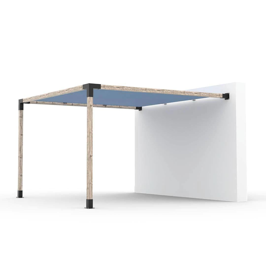 Kit de pérgola de montaje en pared con vela de sombra para postes de madera de 4 x 4