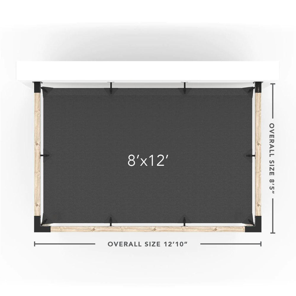 Wall Mount Pergola Kit with Shade Sail for 4x4 Wood Posts