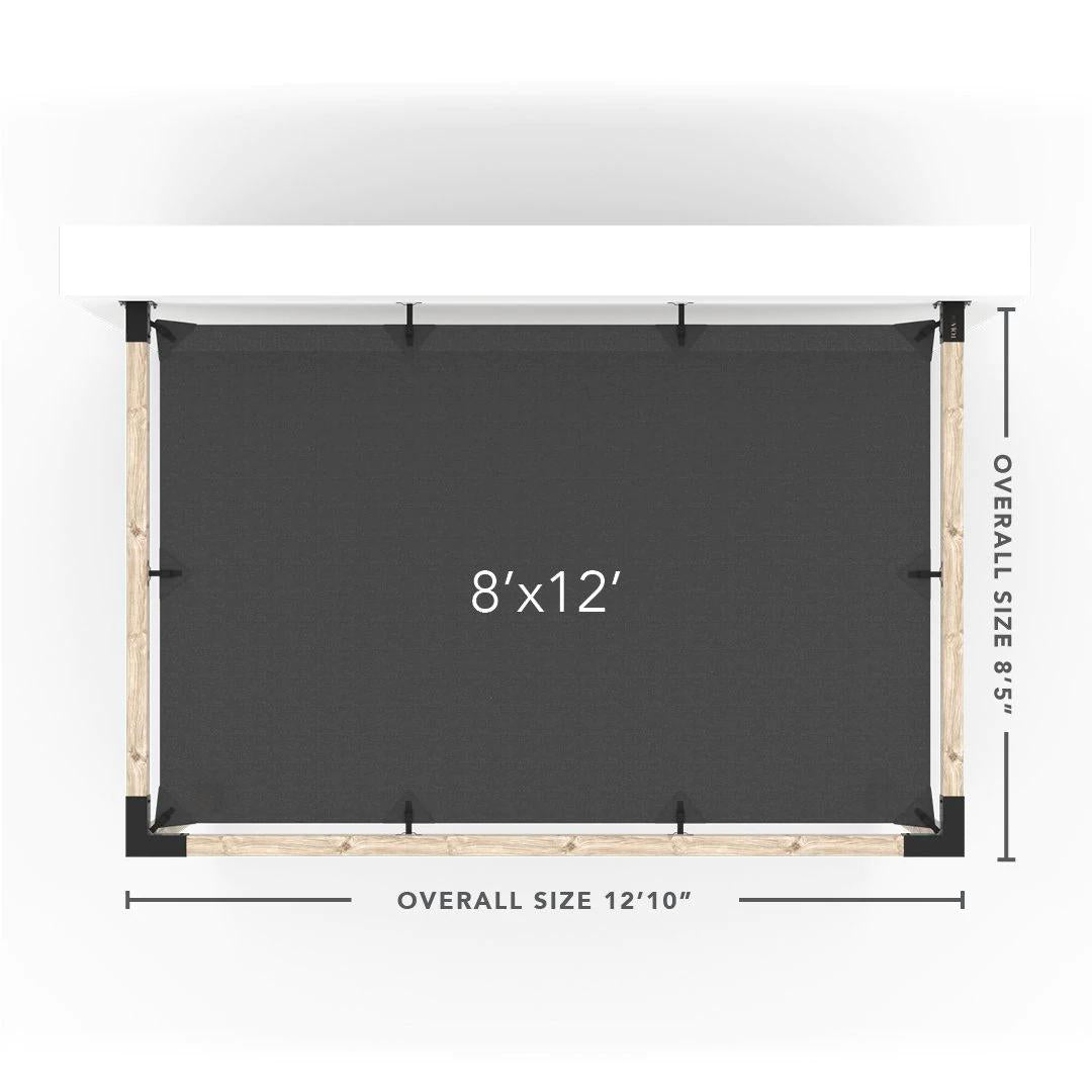 Kit de pérgola de montaje en pared con vela de sombra para postes de madera de 4 x 4