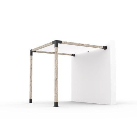 Kit de pérgola de montaje en pared con vela de sombra para postes de madera de 4 x 4
