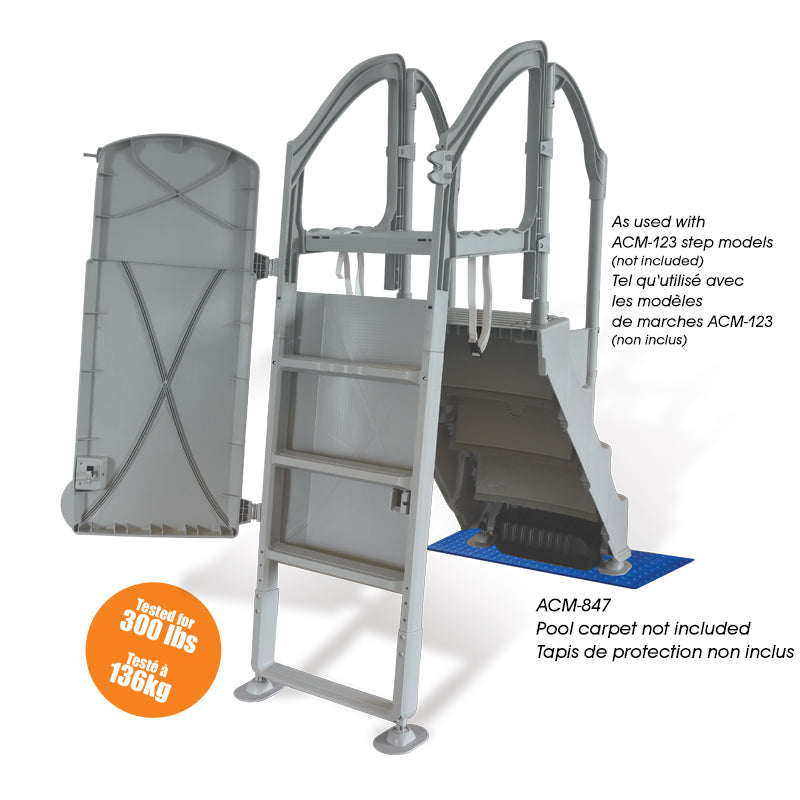 Fijación de escalera con correas (solo exterior)