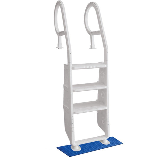 Escalera de seguridad de resina de primera calidad con barandillas y escalones protectores de 24" de ancho