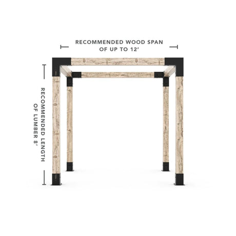Kit de pérgola de cualquier tamaño para postes de madera de 6 x 6