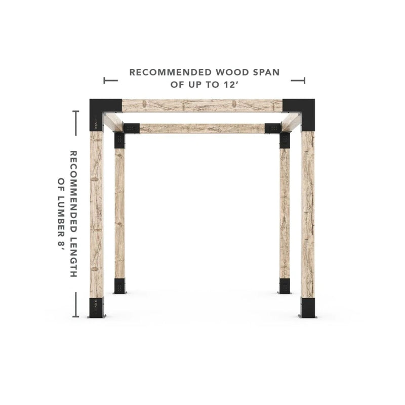 Kit de pérgola de cualquier tamaño para postes de madera de 6 x 6