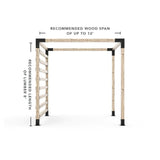 Kit de pergola de toute taille avec mur de poteaux pour poteaux en bois 4x4