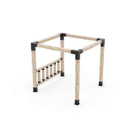 Kit de pérgola de cualquier tamaño con pared de postes para postes de madera de 6 x 6