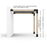 Kit de pérgola de montaje en pared con vela de sombra para postes de madera de 6 x 6